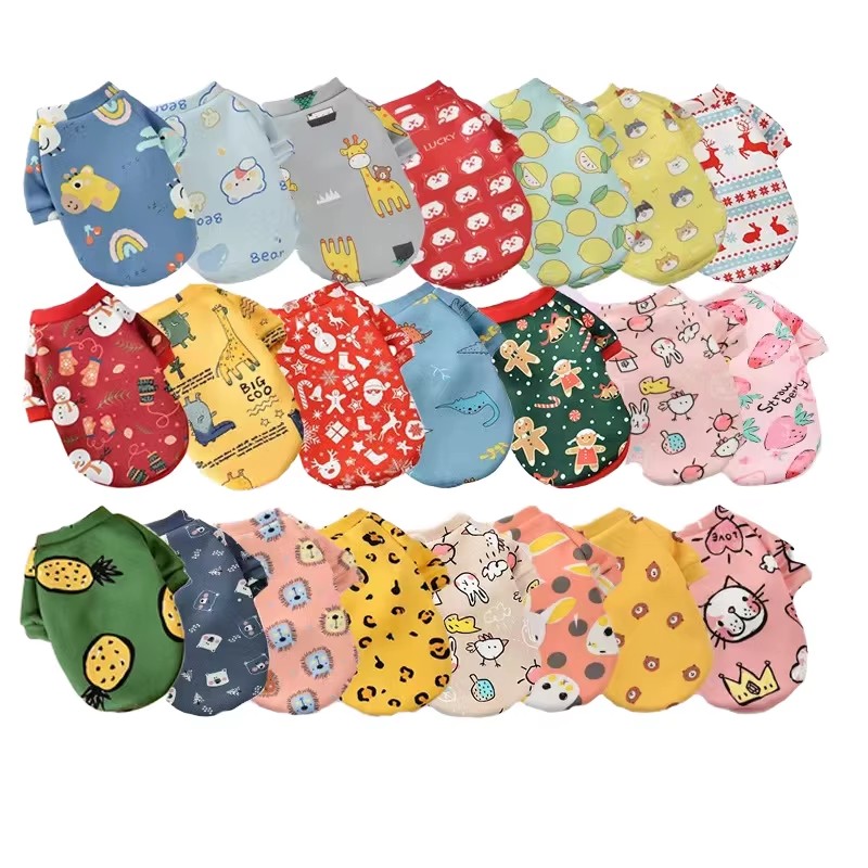 Pet Clothes Supplier - Cartoon Animal Pattern Fleece Apparel