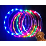 LED宠物项圈厂家-USB充电硅胶发光项圈