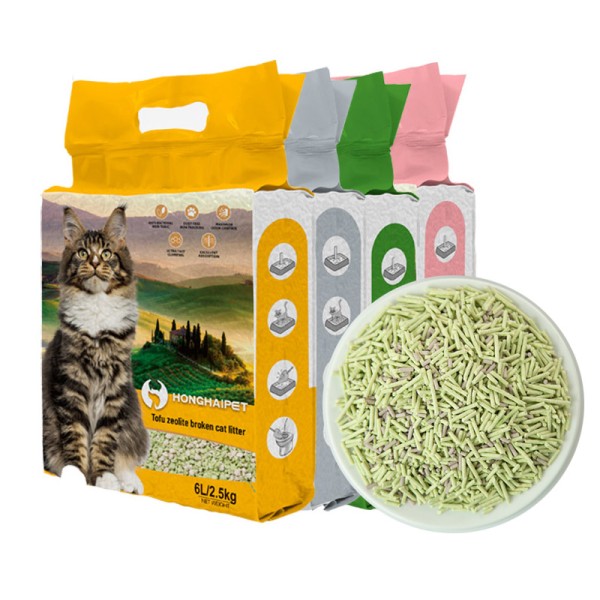 猫砂生产厂家 - 可定制豆腐块砂包装