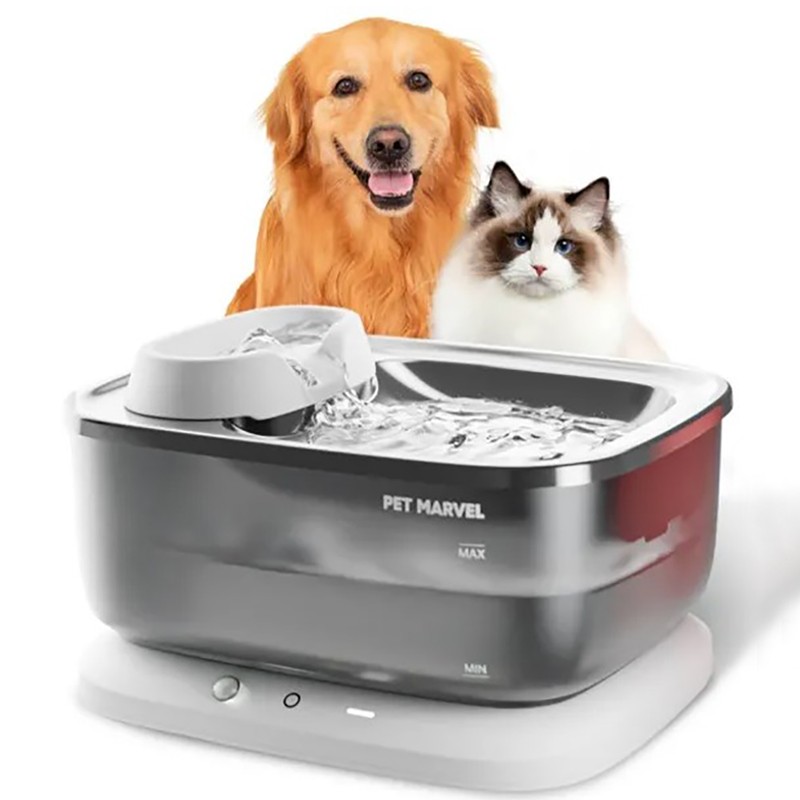 Water Bowl Supplier - 3L Stainless Steel No Spill Slow Feeder