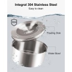 Stainless Fountain Supplier - 3.5L with Level Window Multiple Pets