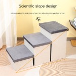 Pet Ladder Factory - Solid Pattern Linen Foldable Non-Slip Sofa Stair