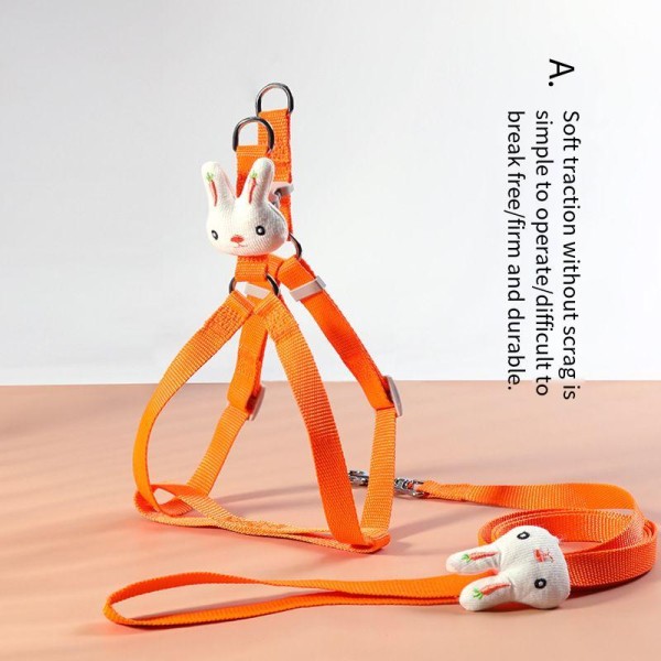 Dog Leash Factory - New Cartoon Rabbit Padded Chest Strap Nylon Polyester