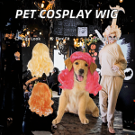 Pet Wig Supplier - Realistic Simulated Hair Costume Adjustable Fit Colorful