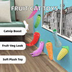 Cat Toy Manufacturer - Cute Cotton Catnip Interact 3D Cartoon Fruit-Shaped