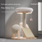 Cat Toy Manufacturer - Solid Wood Integrated Nest Sisal Rope Scratcher