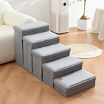 Dog Steps Factory - Modern Sturdy Foldable Pet Stairs Anti-slide Feature