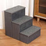 Dog Steps Factory - Modern Sturdy Foldable Pet Stairs Anti-slide Feature