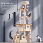 Cat Tree Factory - Solid Wood with Sisal Column Space Capsule Climbing Rack