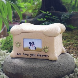 Pet Urn Supplier - In Stock Creative Polyresin with Photo Frame Casket