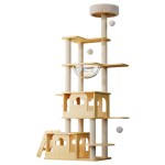 Cat Tree Factory - Solid Wood with Sisal Column Space Capsule Climbing Rack
