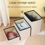 Pet Ramp Supplier - 2-in-1 Foldable 3-Step Linen Dog Ramp with Storage