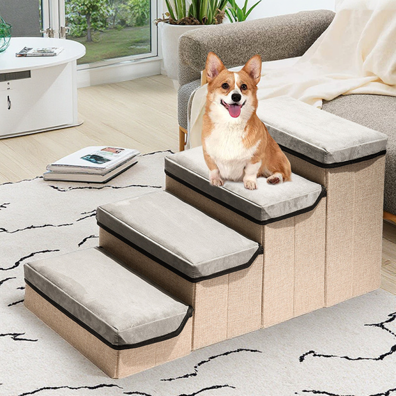 Pet Stairs Manufacturer - Portable Foldable Storage Dog Stairs Climbing Ladder