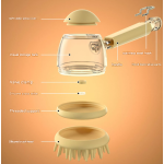 Pet Comb Supplier - Handheld Silicone Soft Massage Shampoo Dispensing Brush