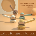 Pet Comb Supplier - Handheld Silicone Soft Massage Shampoo Dispensing Brush