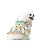 Pet Wedding Dress Factory - Small Medium Plaid Two-Legged Princess Polyester