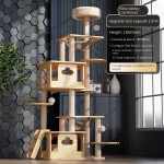 Cat Tree Factory - Solid Wood with Sisal Column Space Capsule Climbing Rack