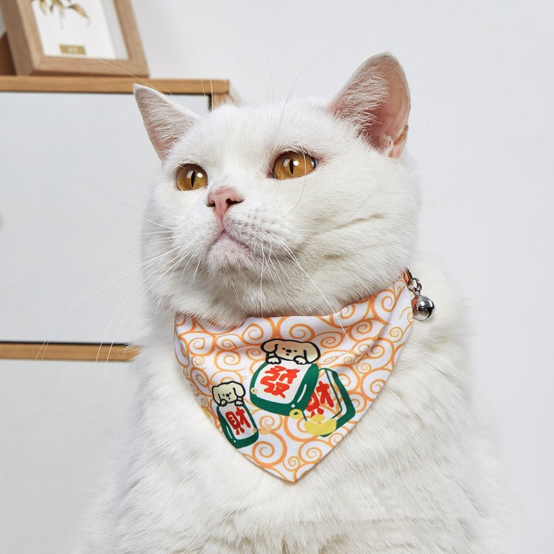 Pet Scarf Supplier - Adjustable Polyester Solid Animal Pattern Personalized