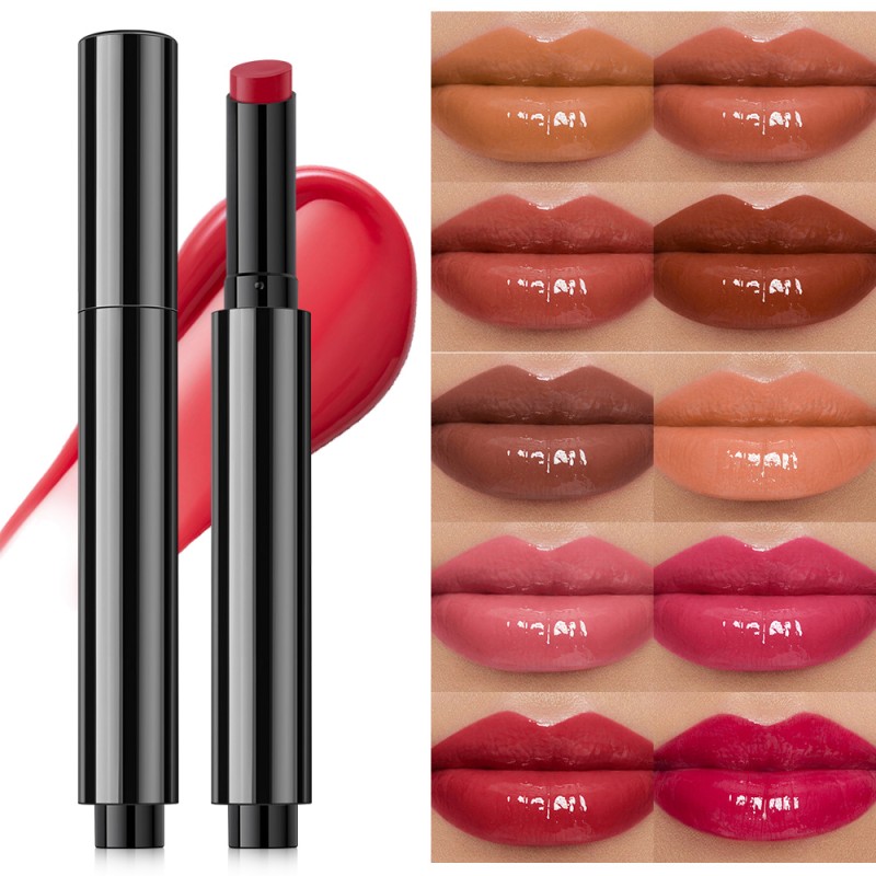 Lipstick Manufacturer - New Arrival Customizable Press Lipstick Black Tube