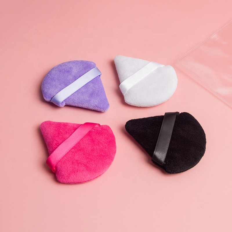 Powder Puff Supplier - New Powder Puff Soft Triangle White Black
