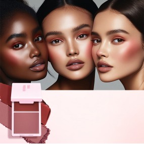 Blusher Duo Supplier - 2 in 1 Cream & Powder Blusher Long-Lasting Buildable