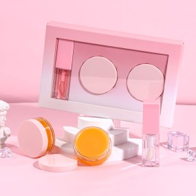 唇彩套厂家-高品质唇彩磨砂套三合一纯素