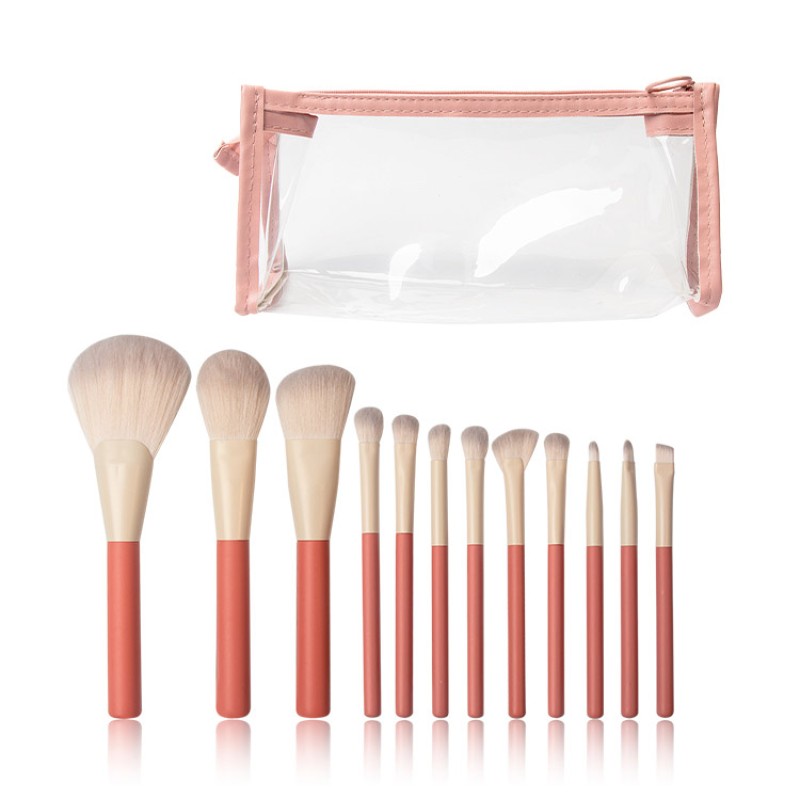 Makeup Brush Set Manufacturer - New High Quality 12 PCS Professional Pink Set