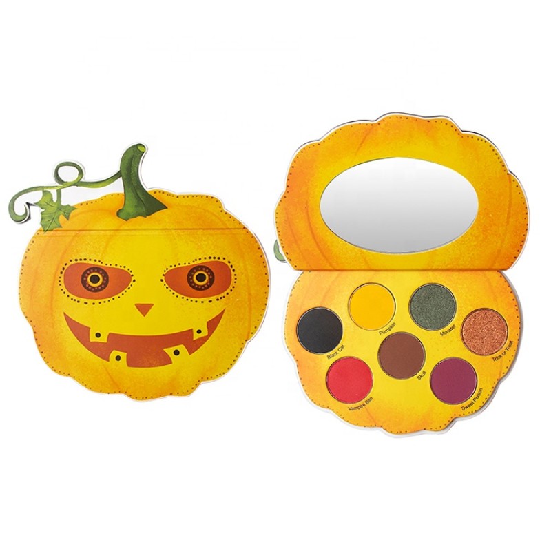 Eyeshadow Palette Factory - New Design Halloween 7 Colors DIY Pumpkin Shape