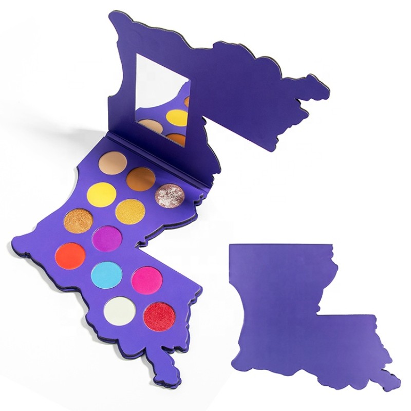 Eyeshadow Palette Supplier - New Shape 12 Color Unique Packaging Purple