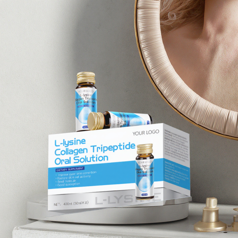 OEM L-lysine Collagen Tripeptide Oral Solution Oral Solution of L-Lysine Collagen Tripeptide Minerals Product