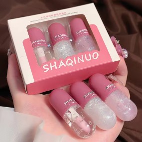 Lip Gloss Set Manufacturer - SHAQINUO Matte 3 Colors Nourishing Lip Oil 2 in 1
