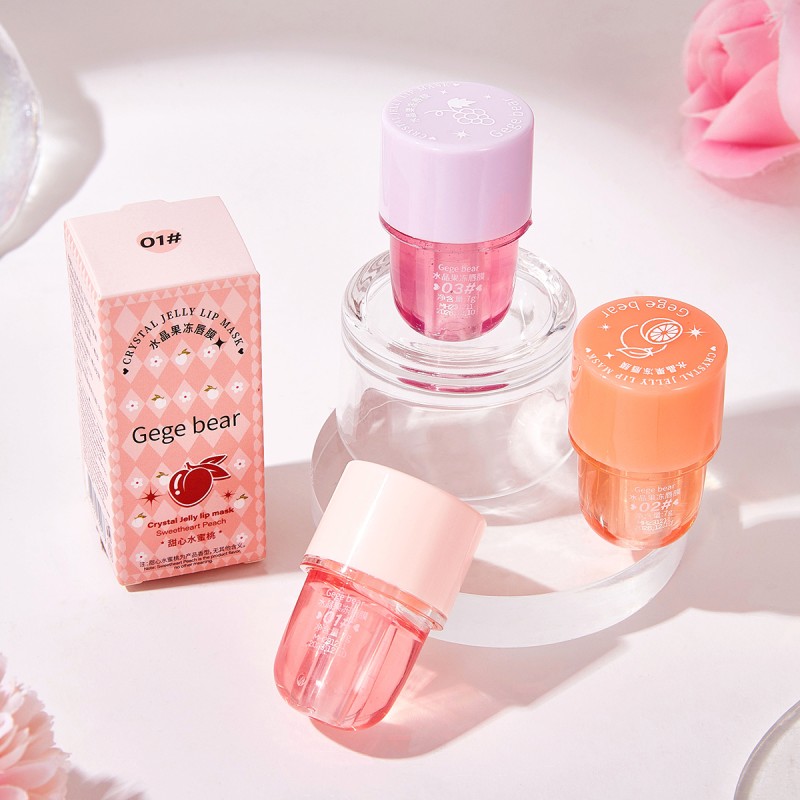 Jelly Lip Glaze Factory - Factory Price GEGE BEAR Fruit Extract Crystal Clear Sleeping