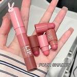 懒人化妆品口红厂家-格格熊4合1有机丝绒哑光纯素防水