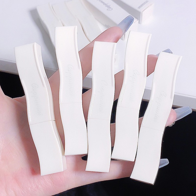 Solid Lip Gloss Manufacturer - Cappuvini Irregular Design Small White Tube Moisturizing