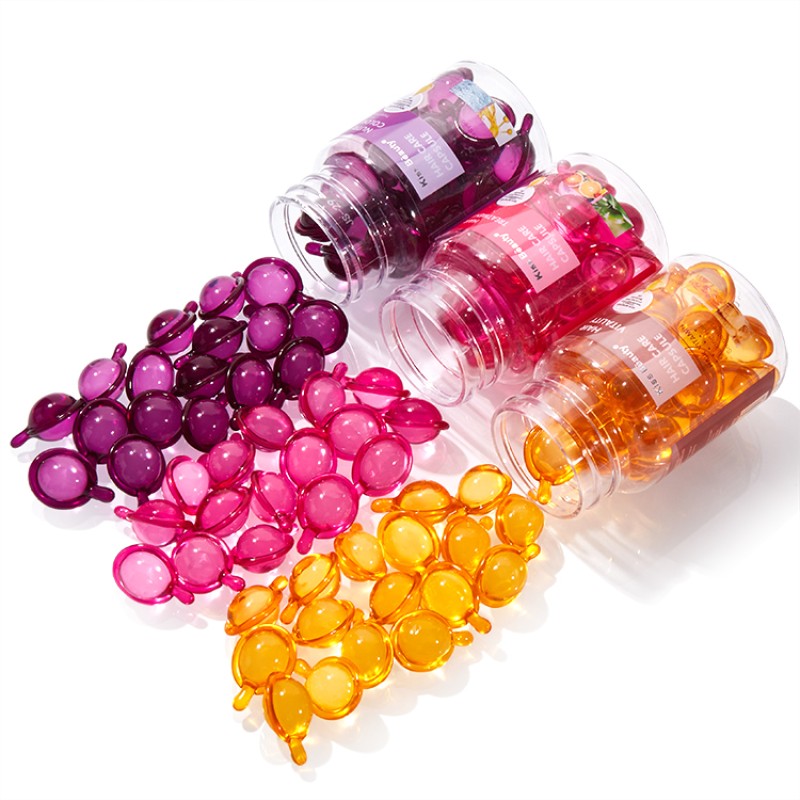 Hair Oil Capsule Factory - OEM Hair Vitality Vitamin Ginseng Honey Oil Shiny Moisturizing