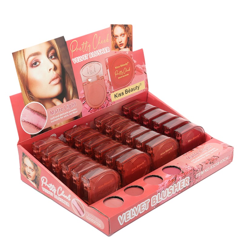 Blusher Powder Factory - Fashion Velvet Blusher Powder Mix Colors Not Easy Take Off