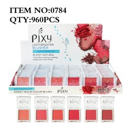小腮红供应商-批发PIXY6色纯素哑光美容单色顺滑小腮红