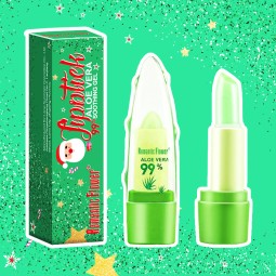 润唇膏供应商-圣诞化妆品自然化妆防水芦荟润唇膏魔法