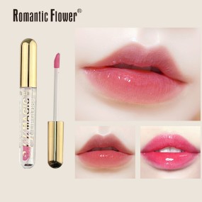 唇油厂家-新款设计定制保湿染色魔法唇油纯素变色粉色