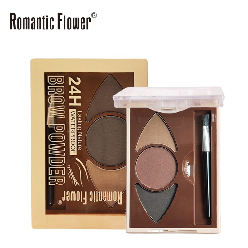 Eyebrow Powder Supplier - New Design 3 Shades Eyebrow Makeup Waterproof 24h Lasting Nature Eyebrow Powder