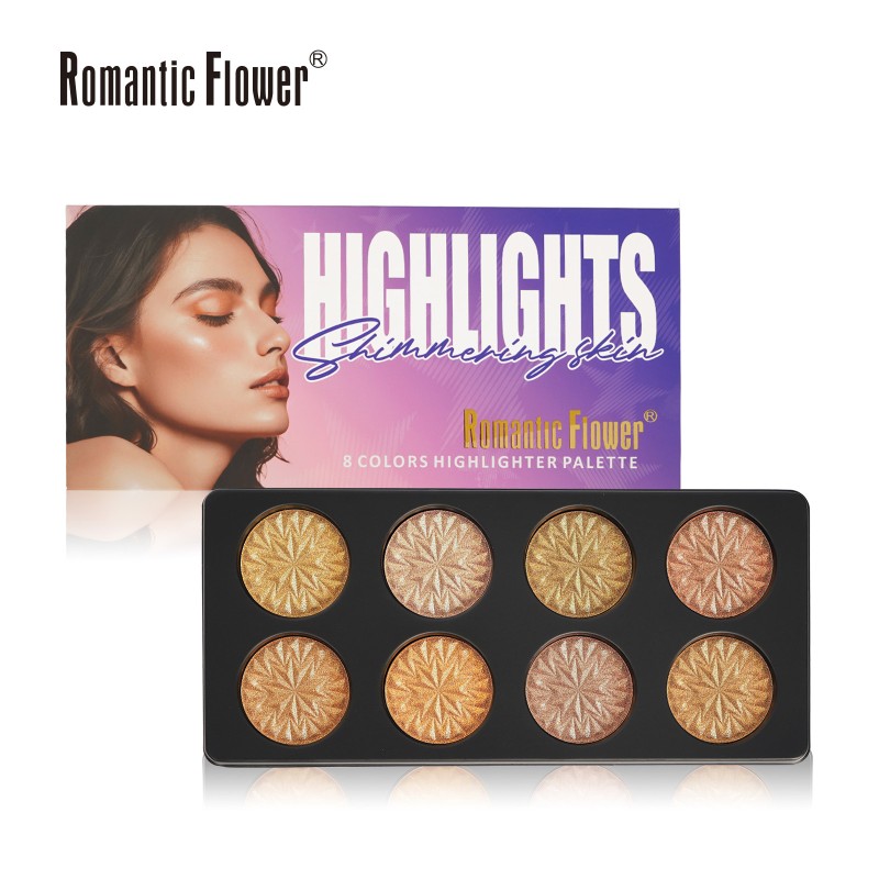 Highlights Palette Manufacturer - Fashion Private Label 8 Colors Shimmer Brightening Waterproof Face Makeup