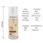 粉底液厂家-新款代工PIXY3色全遮瑕哑光瓶泵头