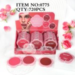 粉状腮红厂家-批发可定制logo化妆3色纯素高显色防水哑光
