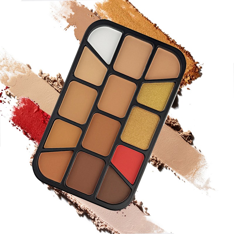 粉盘厂家-新款设计代工14合1修容高光腮红