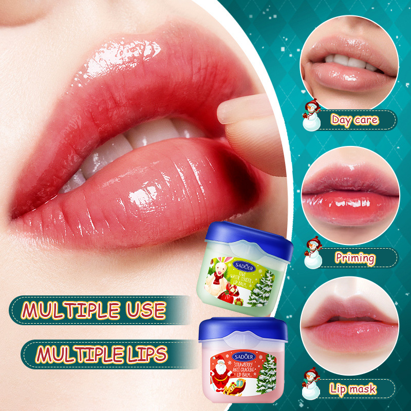 Lip Balm Set Manufacturer - SADOER Christmas Nourishing Anti-Chapped Moisturizing Cream Kiwifruit Milk