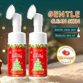 Facial Cleanser Supplier - SADOER Christmas Oil Control Skin Face Wash Gentle Foaming Amino Acid