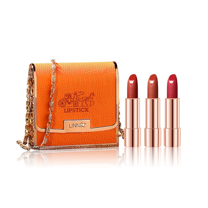 Matte Lipstick Factory - Orange Man Beauty Mist Soft Gloss Three Color Lipstick Magic High Pigment