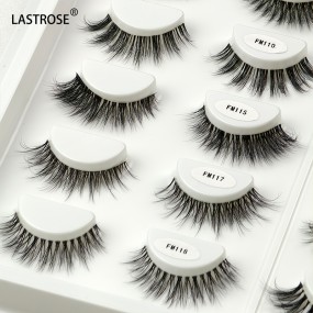 Single Pair Lashes Manufacturer - Private Label Faux Mink Full Strip Lashes Wholesale 12-15 mm Clear Band Single Pair