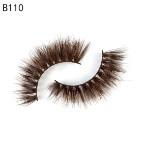 Strip Eyelash Factory - Hot Selling 10 Styles 18mm Brown Mink Strip Eyelashes Cruelty-Free Vegan 3D