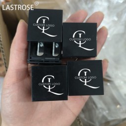 眉笔刀厂家-代工黑色眉笔刀代工双孔塑料唇线笔